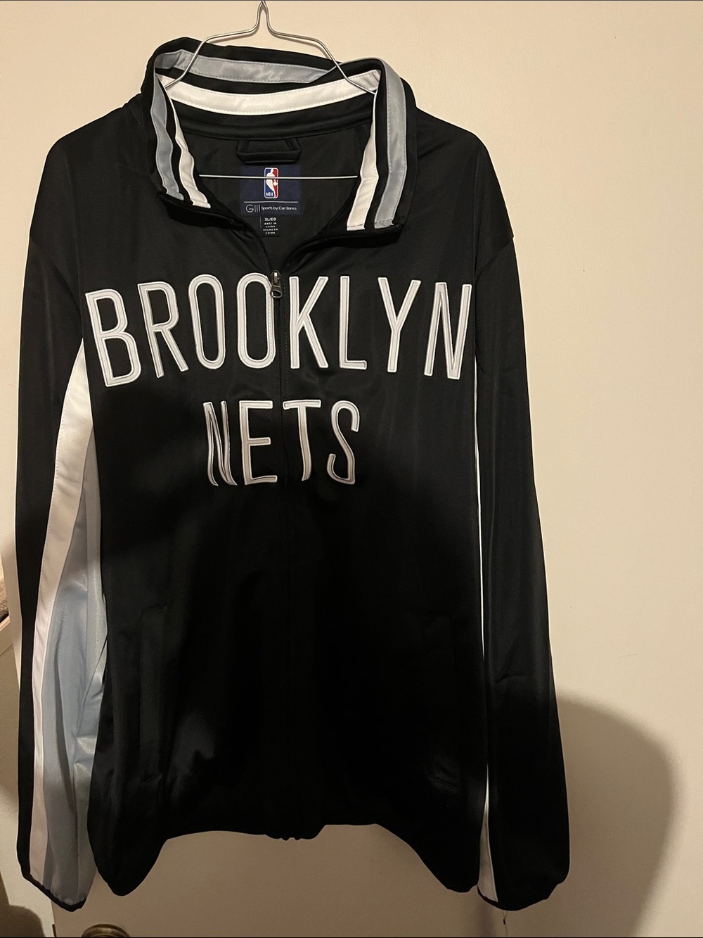 Brooklyn Nets G-III Sports Carl Banks Contender Wordmark Full-Zip Track Jacket